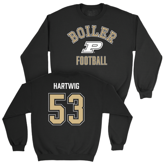 Football Black Classic Crew - Gus Hartwig | #53 Youth Small