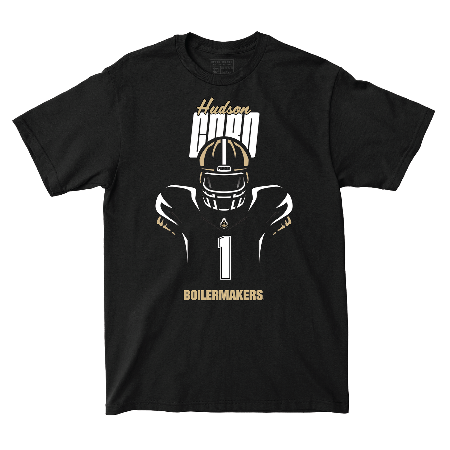 Silhouette Black Football Tee - Hudson Card | #1 Youth Small / Hudson Card | #1