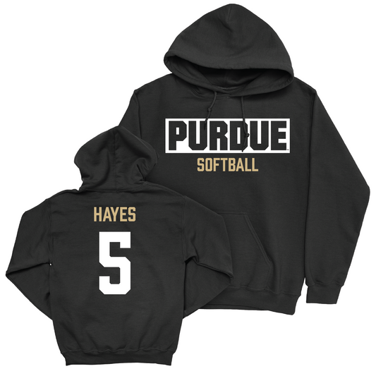 Softball Black Staple Hoodie - Hailey Hayes | #5 Youth Small