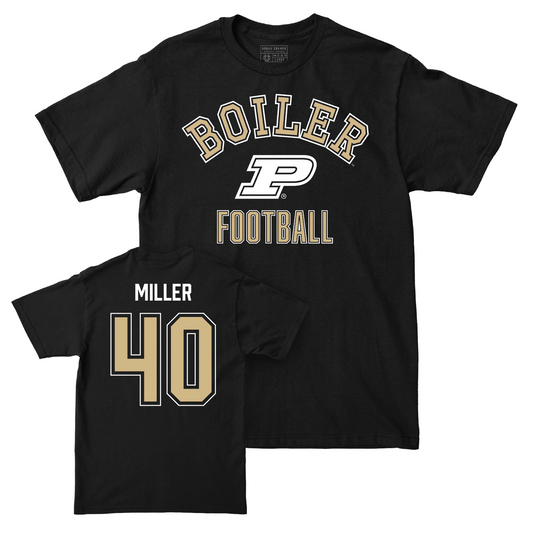 Football Black Classic Tee - Hudson Miller | #40 Youth Small