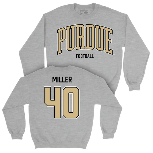 Football Sport Grey Arch Crew - Hudson Miller | #40 Youth Small
