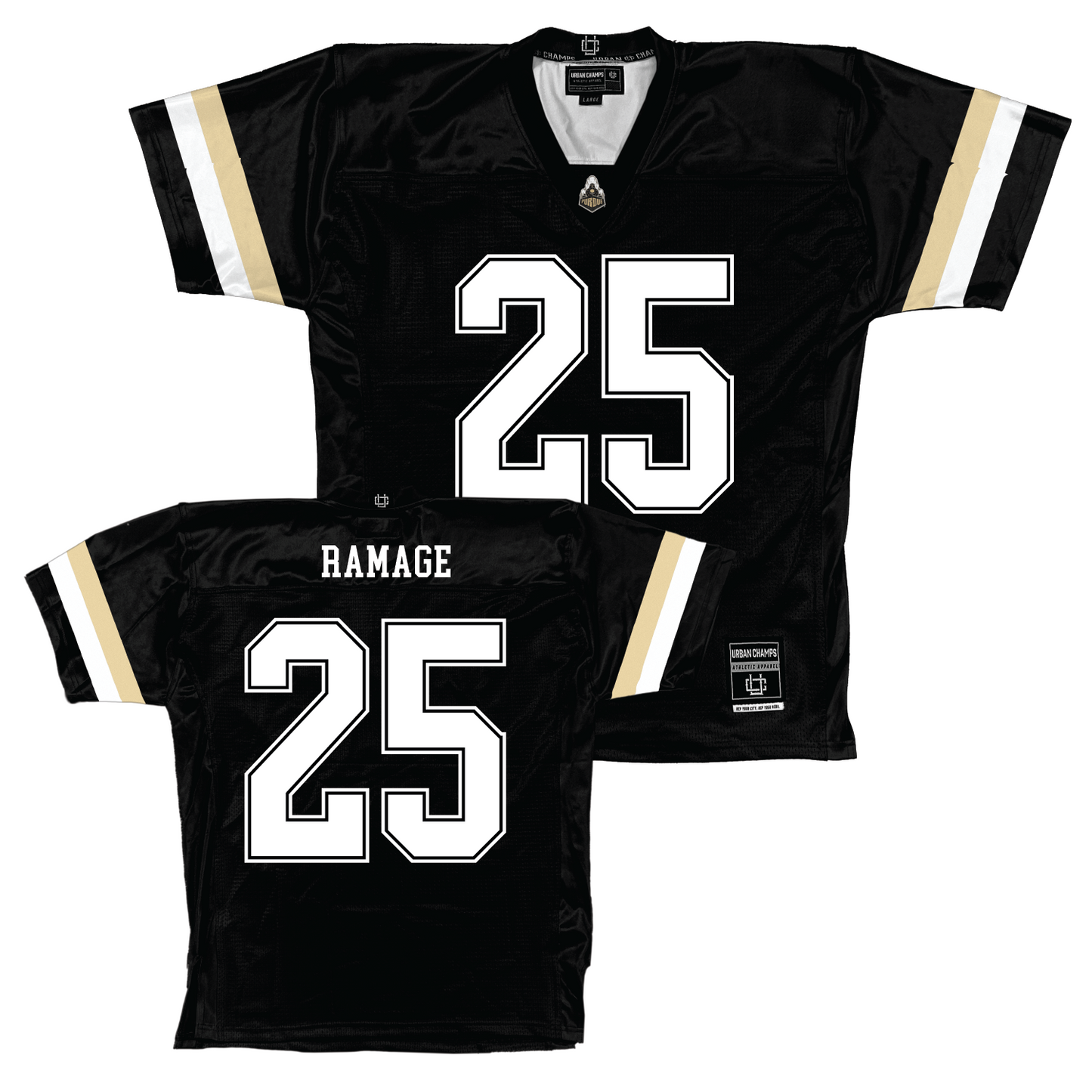 Purdue Black Football Jersey - Iain Ramage | #25 Youth Small