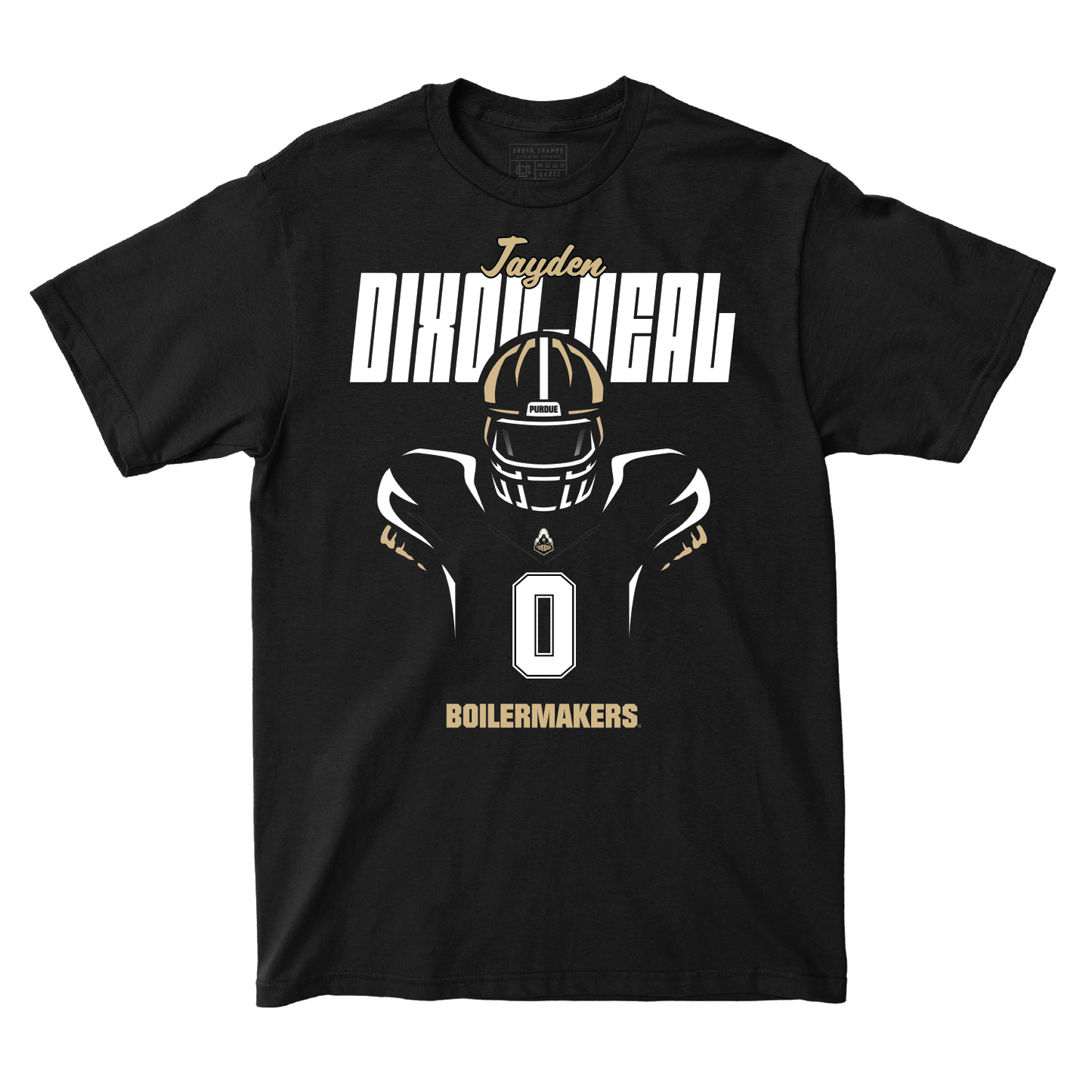 Silhouette Black Football Tee - Jayden Dixon-Veal | #0 Youth Small / Jayden Dixon-Veal | #0