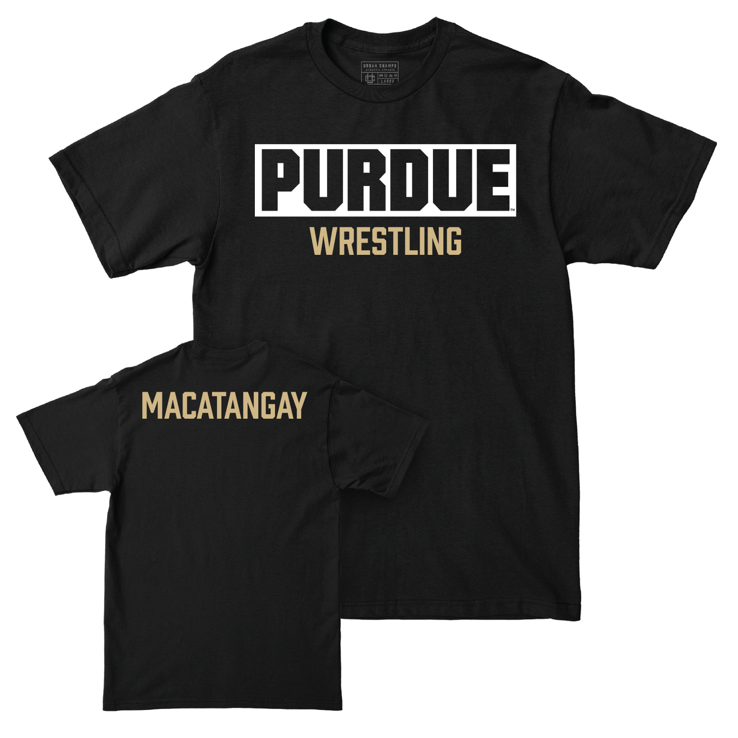 Wrestling Black Staple Tee - Jacob Macatangay Youth Small