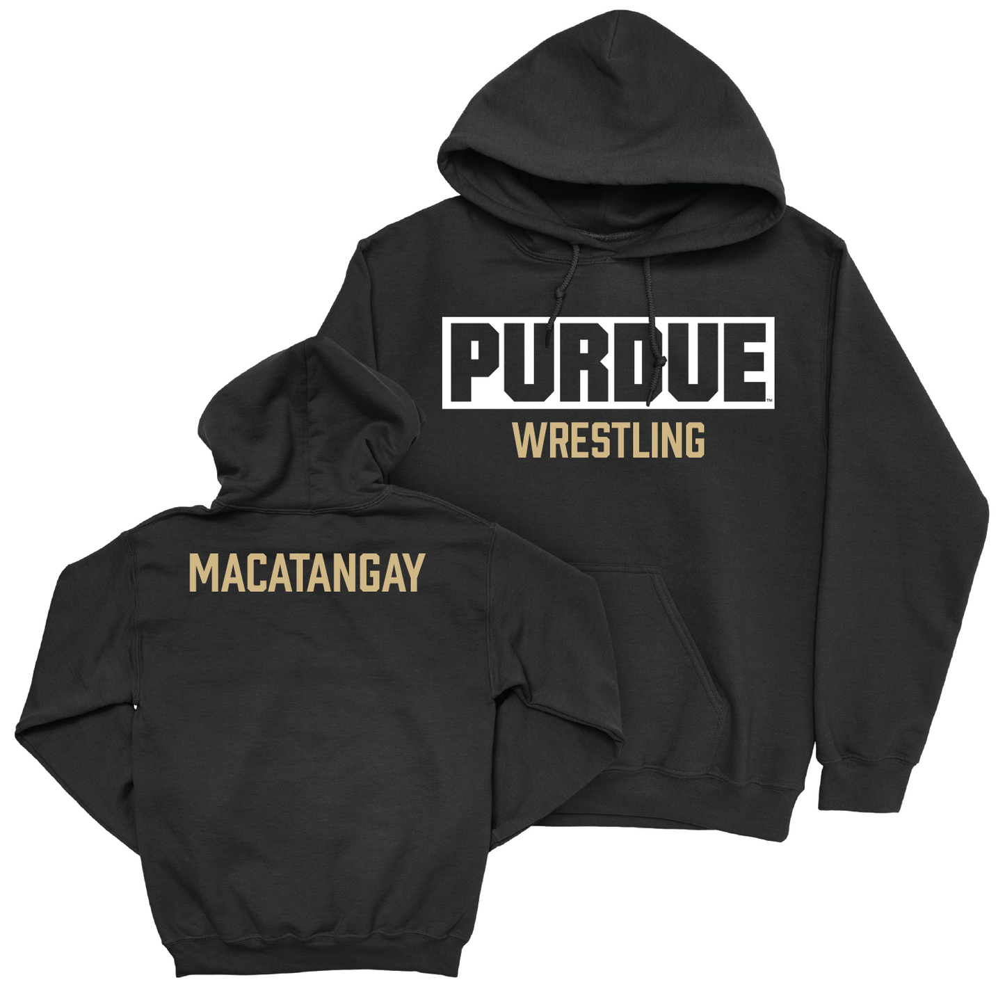 Wrestling Black Staple Hoodie - Jacob Macatangay Youth Small