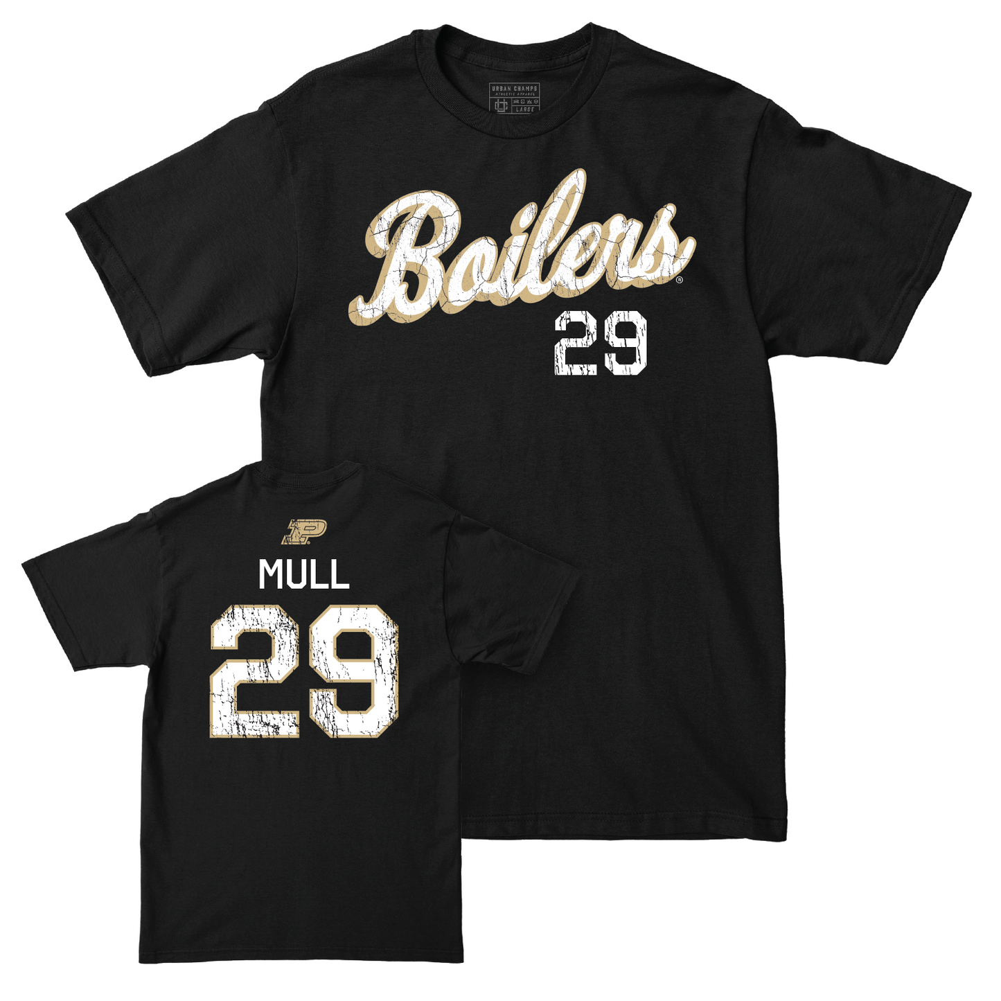 Football Black Script Tee - Jaxon Mull | #29 Youth Small