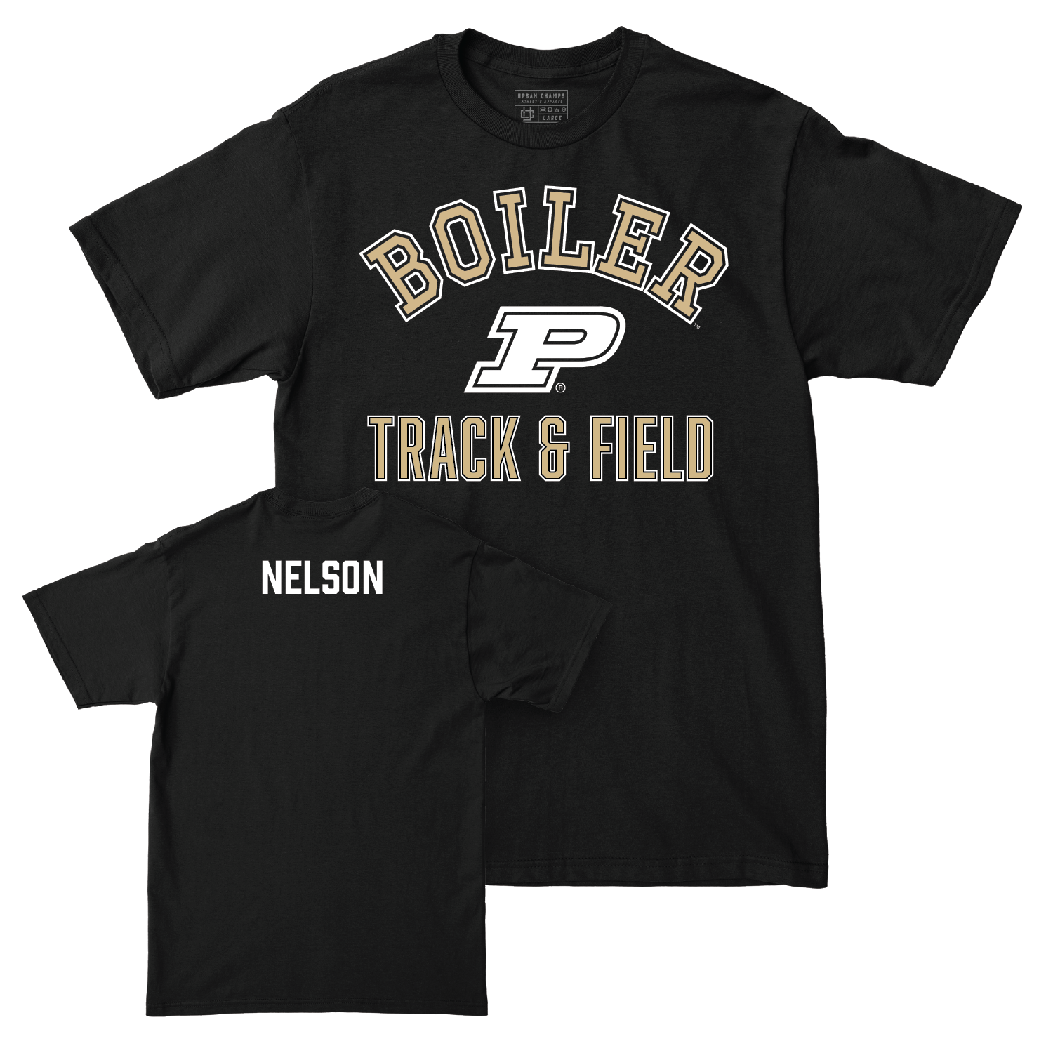 Track & Field Black Classic Tee - Jaecy Nelson Youth Small