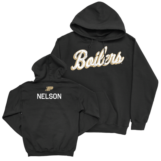 Track & Field Black Script Hoodie - Jaecy Nelson Youth Small