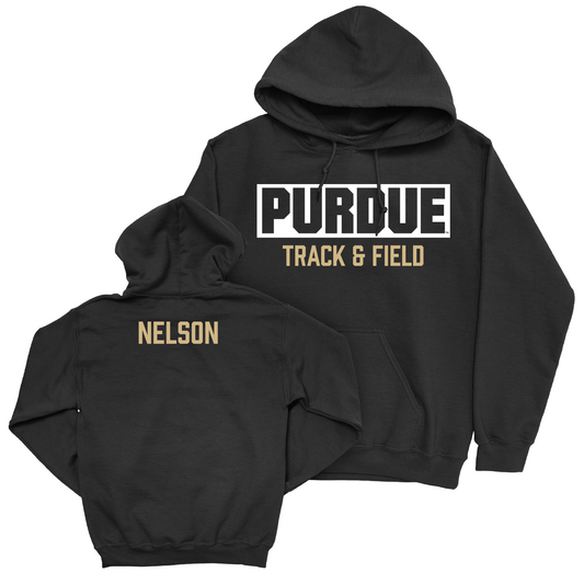 Track & Field Black Staple Hoodie - Jaecy Nelson Youth Small