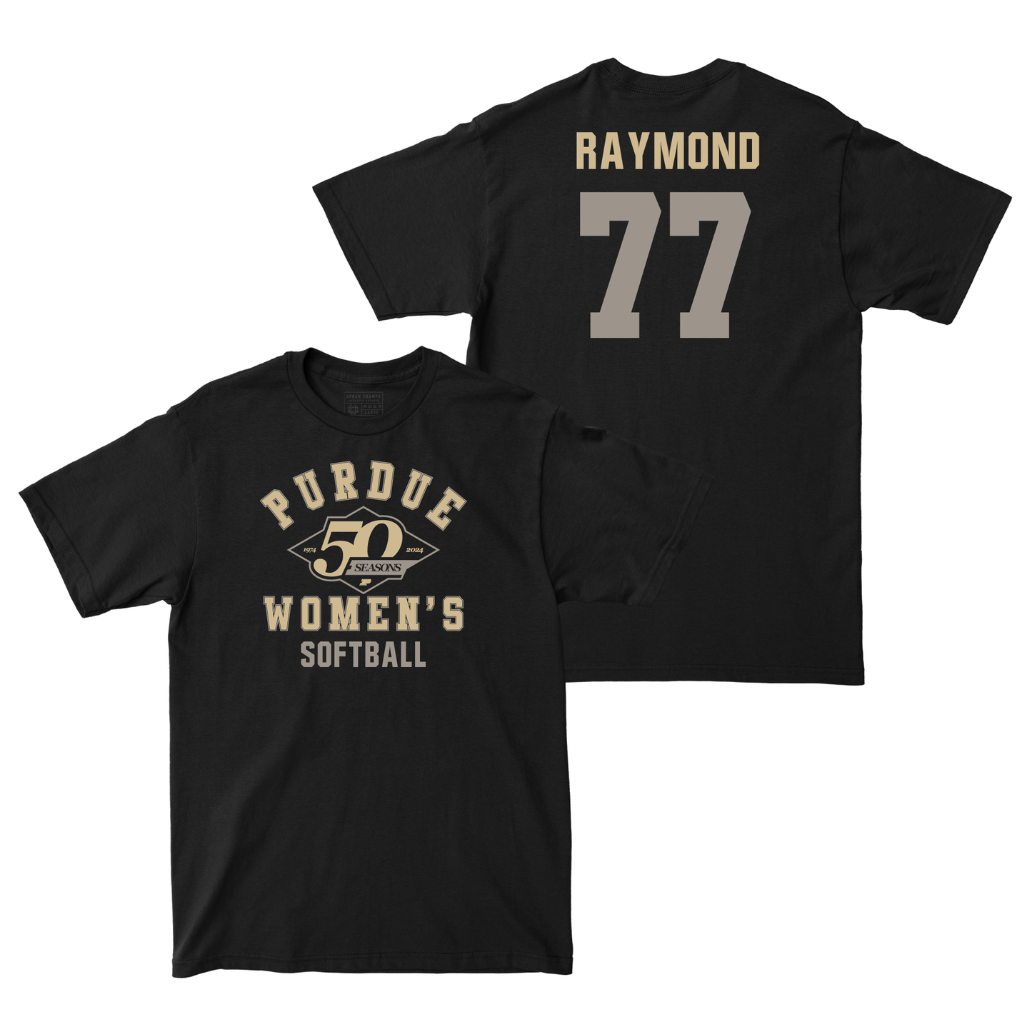 50th Anniversary Softball Diamond Black Tee - Jules Raymond