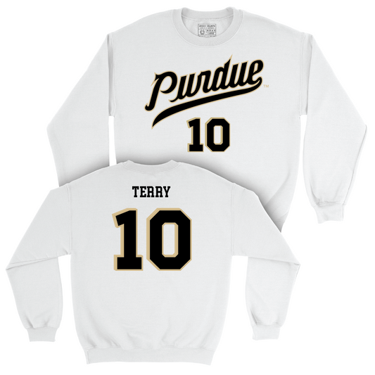 Women's Basketball White Shirsey Crew - Jeanae Terry | #10 Youth Small