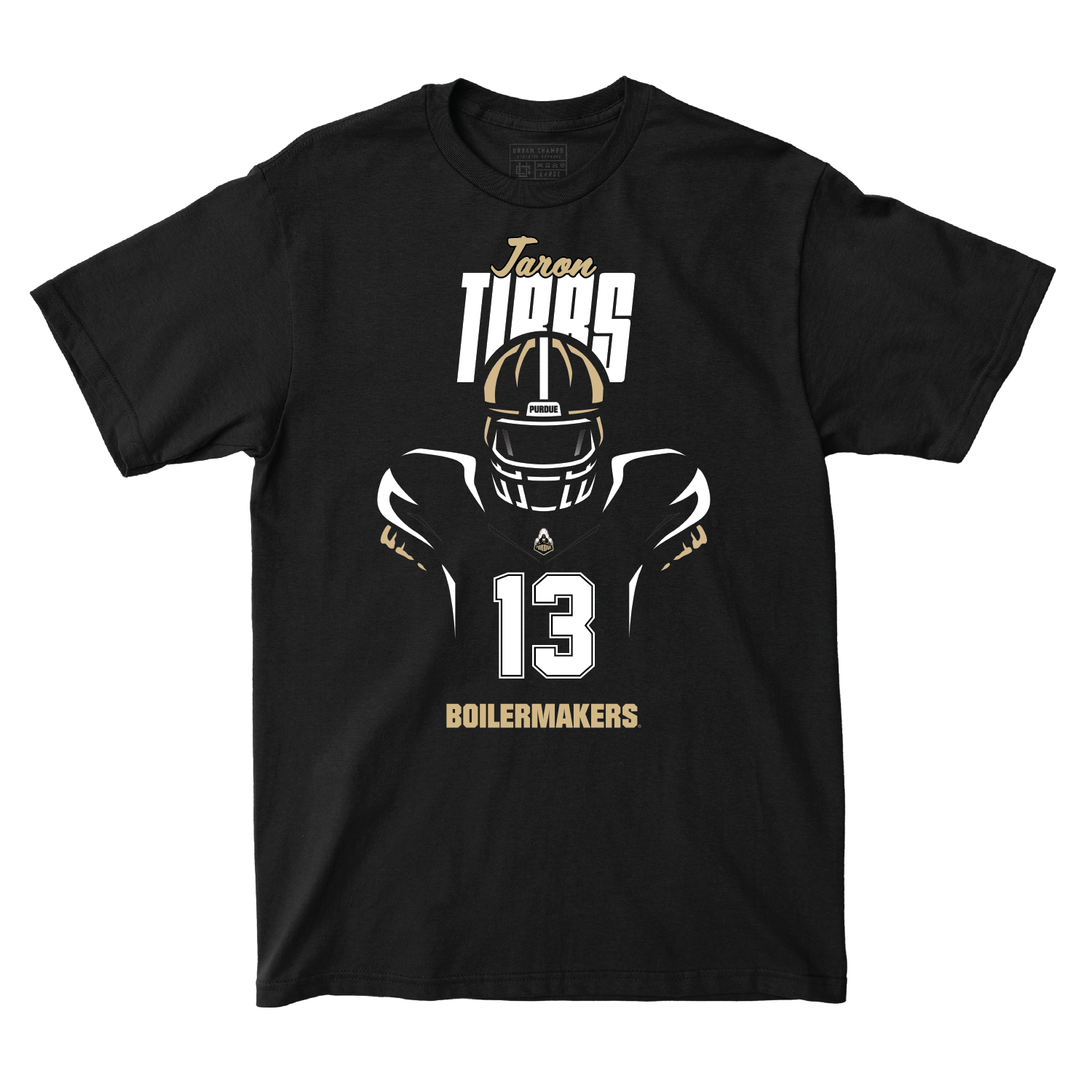 Silhouette Black Football Tee - Jaron Tibbs | #13 Youth Small / Jaron Tibbs | #13