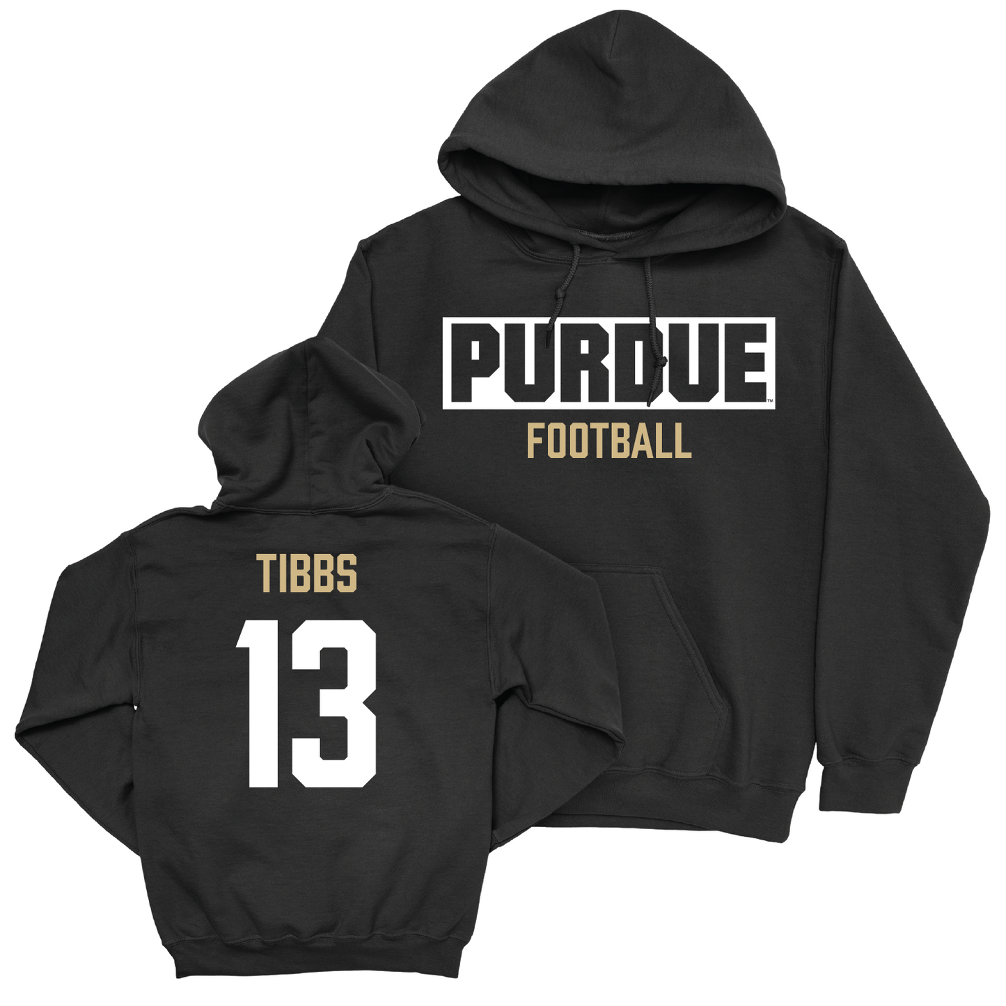 Football Black Staple Hoodie - Jaron Tibbs | #13 Youth Small