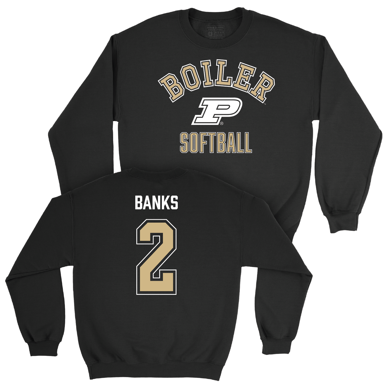 Softball Black Classic Crew - Khloe Banks | #2 Youth Small