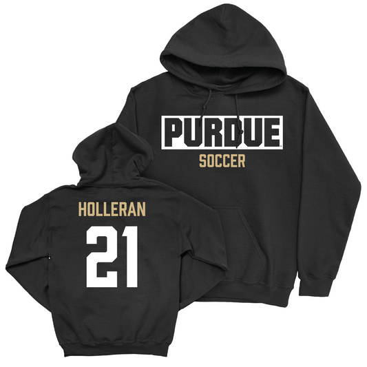Women's Soccer Black Staple Hoodie - Lauren Holleran | #21 Youth Small