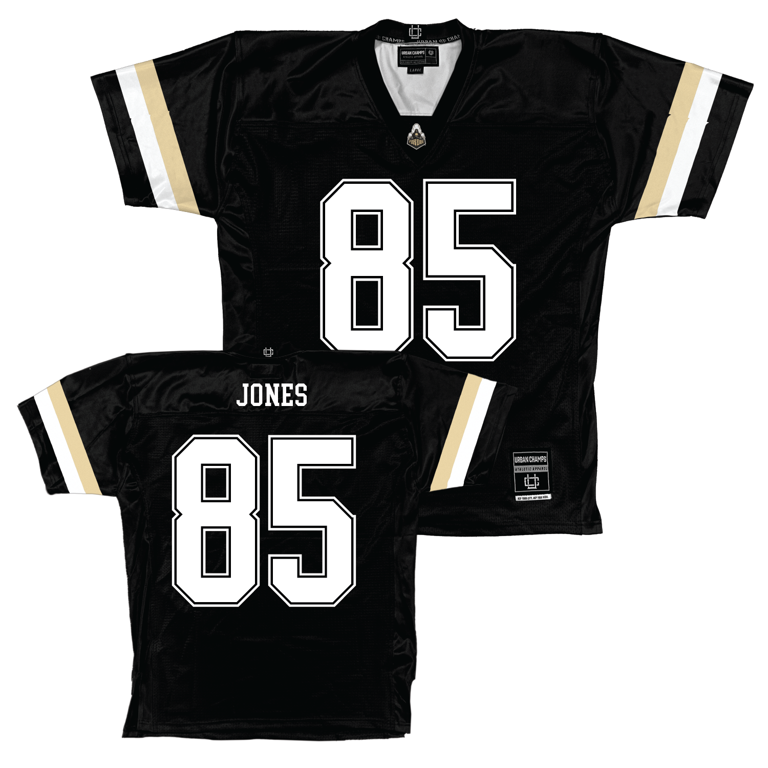 Purdue Black Football Jersey - Luke Jones | #85 Youth Small