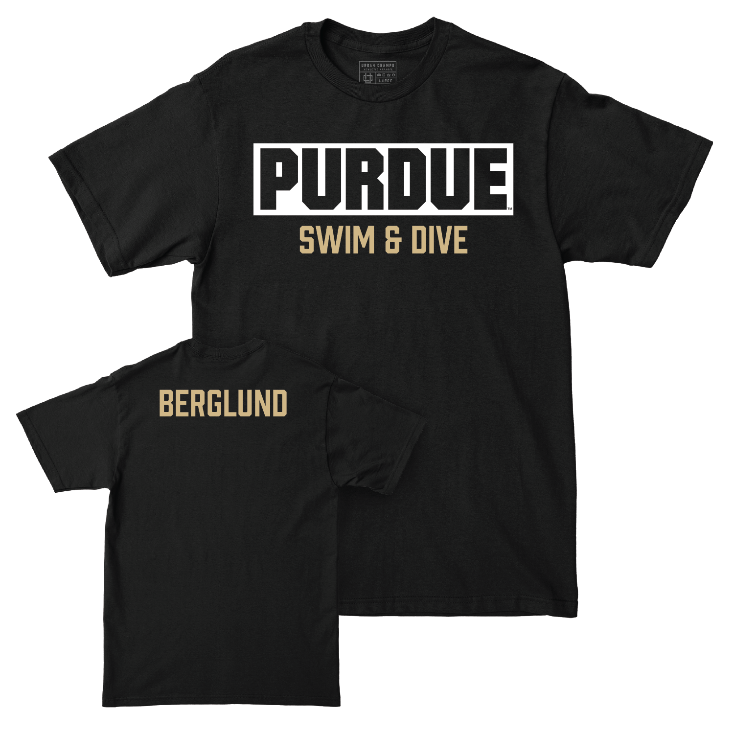 Swim & Dive Black Staple Tee - Meredith Berglund Youth Small