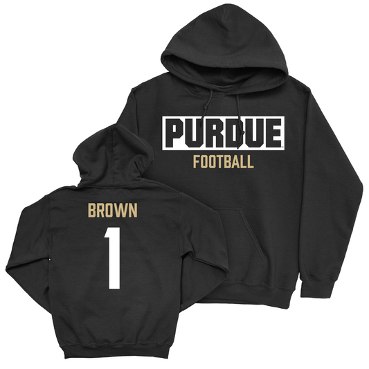 Football Black Staple Hoodie - Markevious Brown | #1 Youth Small