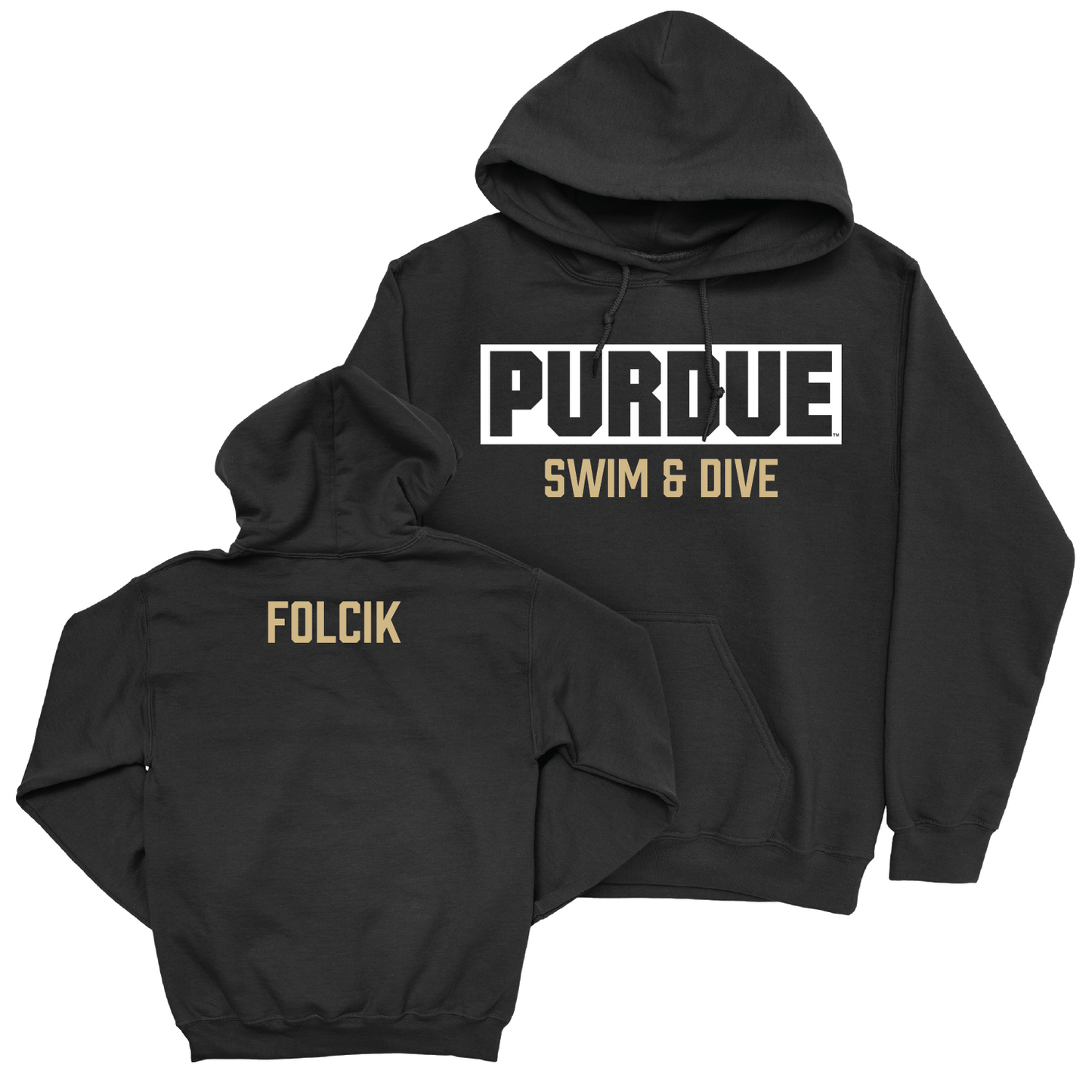 Swim & Dive Black Staple Hoodie - Masy Folcik Youth Small