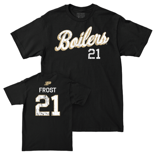 Men's Basketball Black Script Tee - Matt Frost | #21 Youth Small