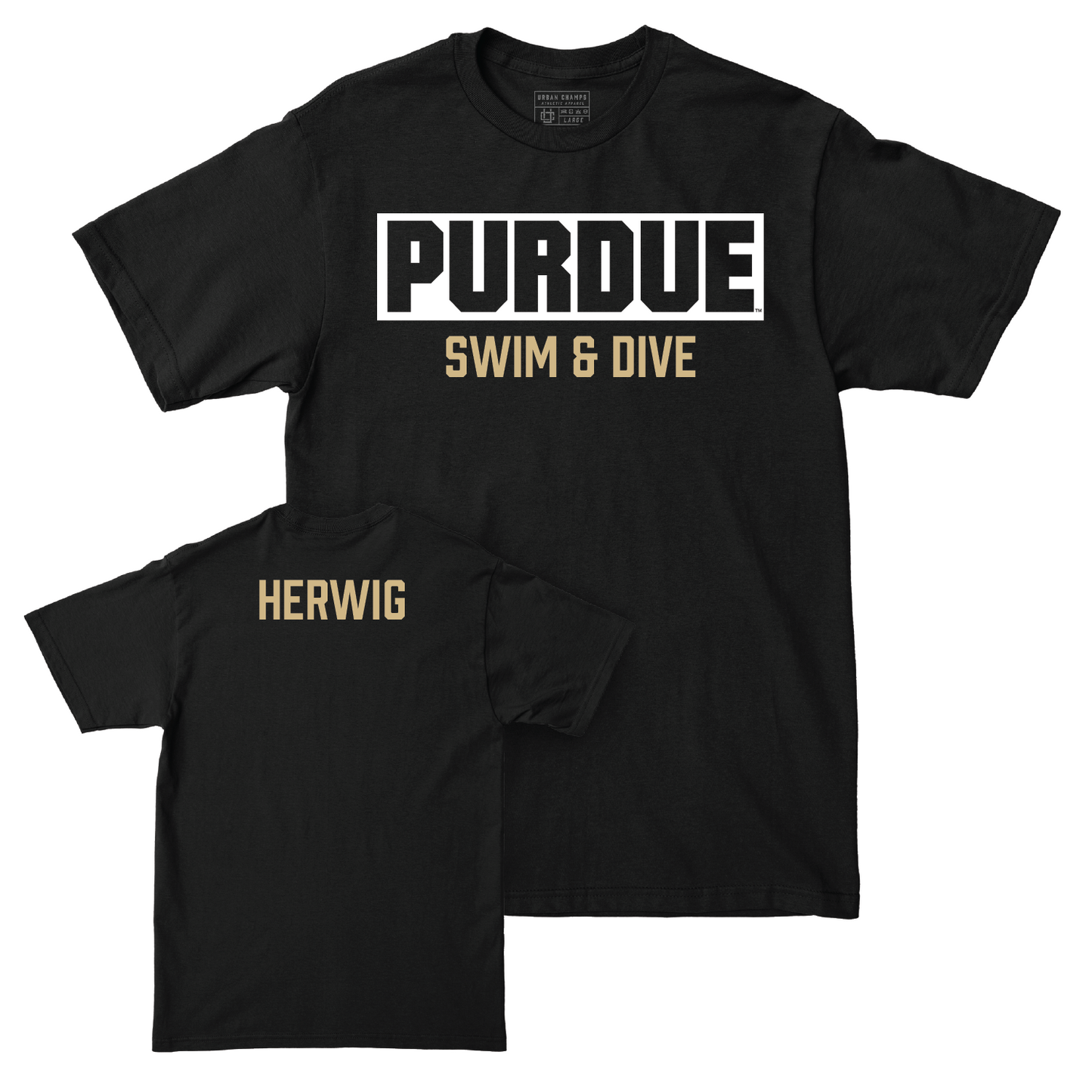 Swim & Dive Black Staple Tee - Michaela Herwig Youth Small