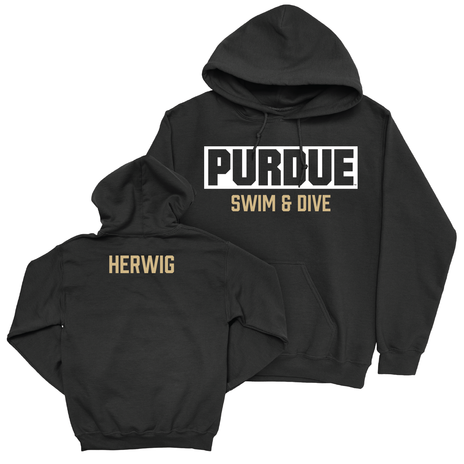 Swim & Dive Black Staple Hoodie - Michaela Herwig Youth Small