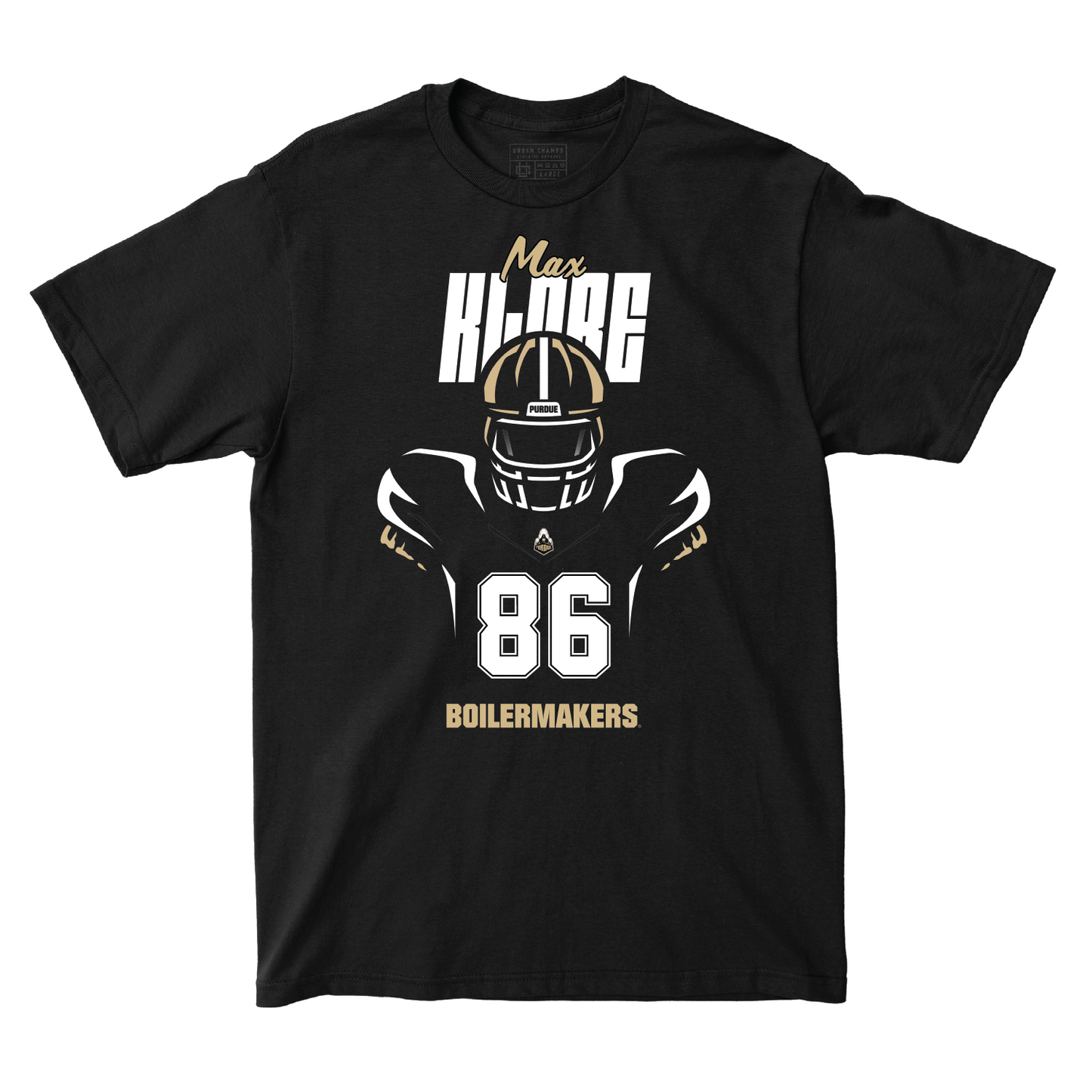 Silhouette Black Football Tee - Max Klare | #86 Youth Small / Max Klare | #86