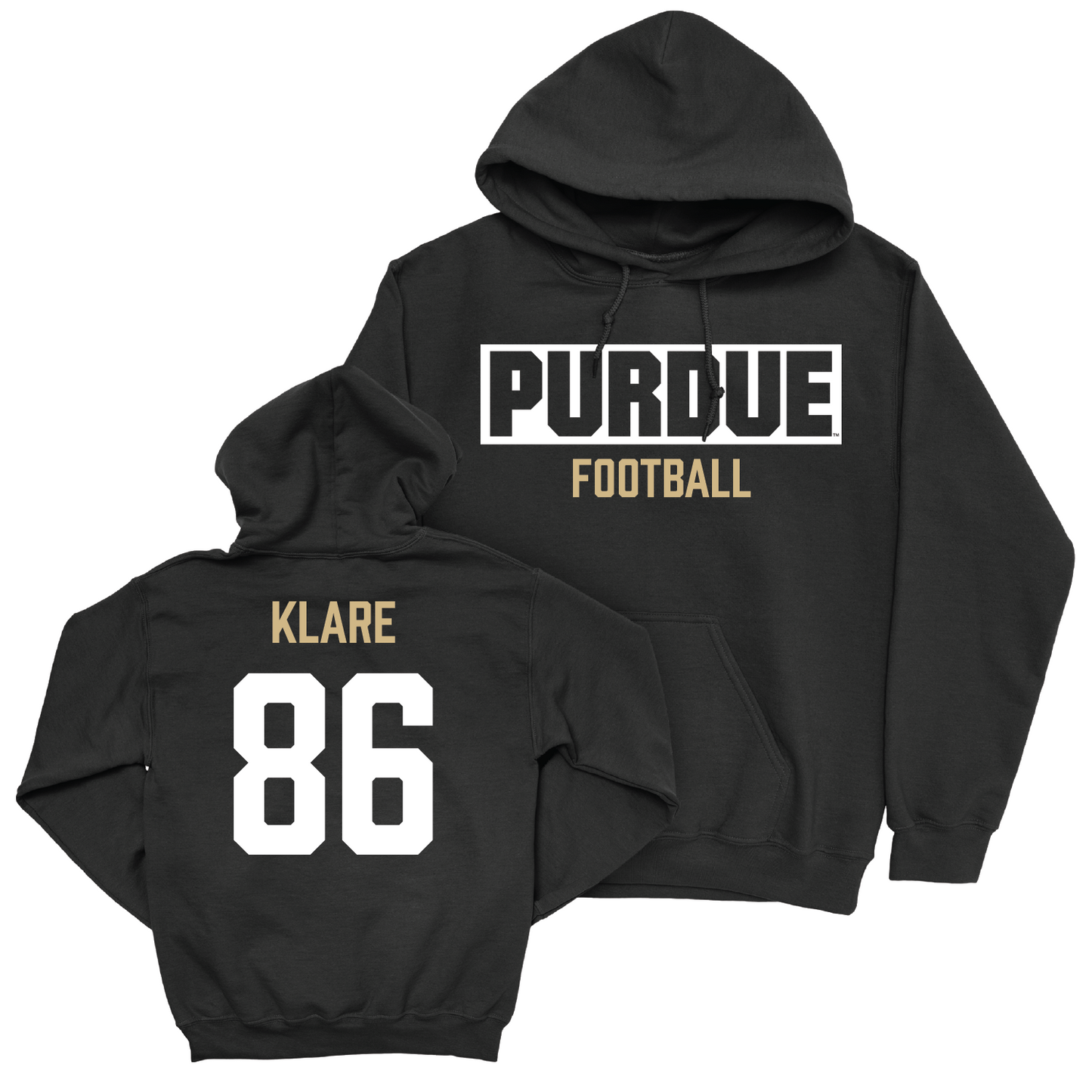 Football Black Staple Hoodie - Max Klare | #86 Youth Small