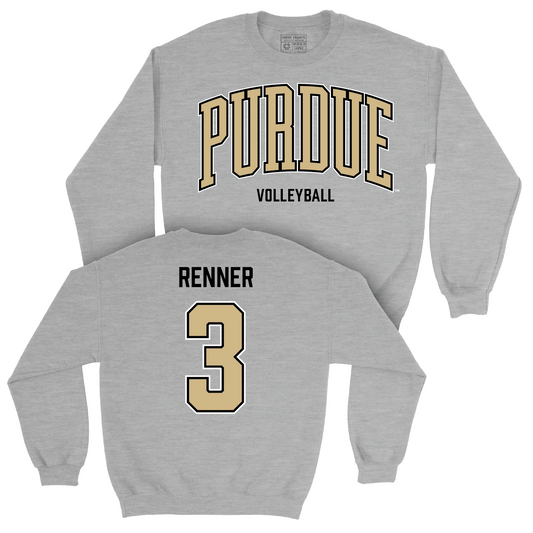 Women's Volleyball Sport Grey Arch Crew - Megan Renner | #3 Youth Small
