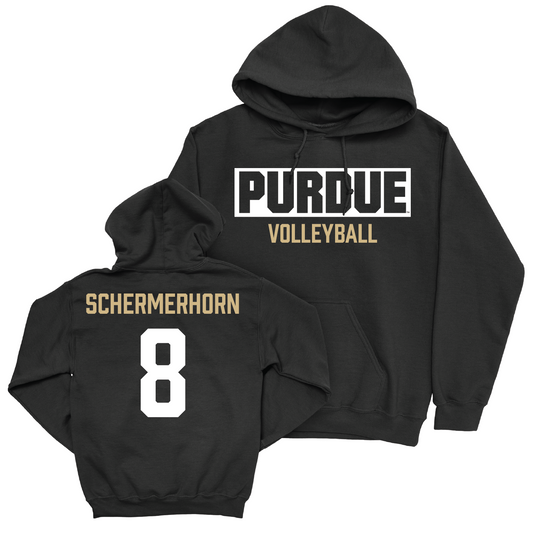 Women's Volleyball Black Staple Hoodie - Madison Schermerhorn | #8 Youth Small