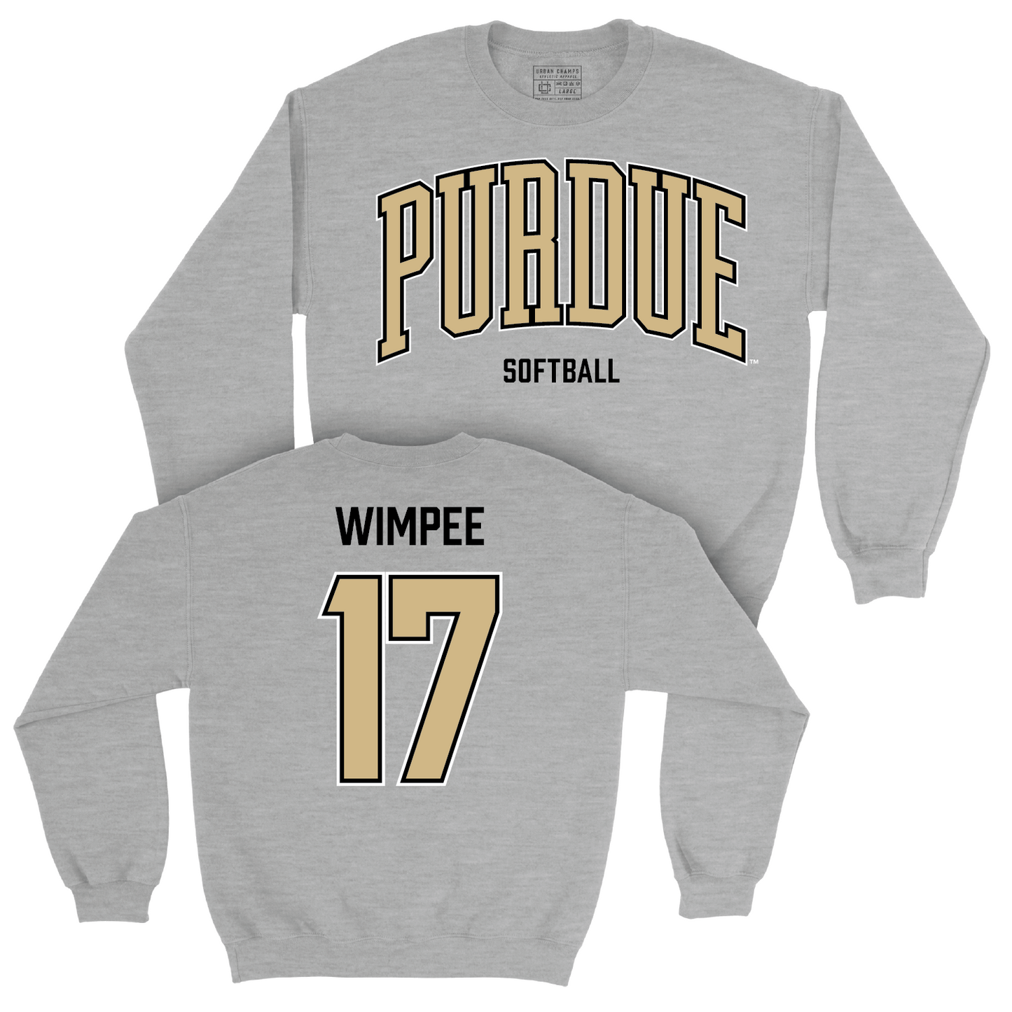 Softball Sport Grey Arch Crew - Mo Wimpee | #17 Youth Small