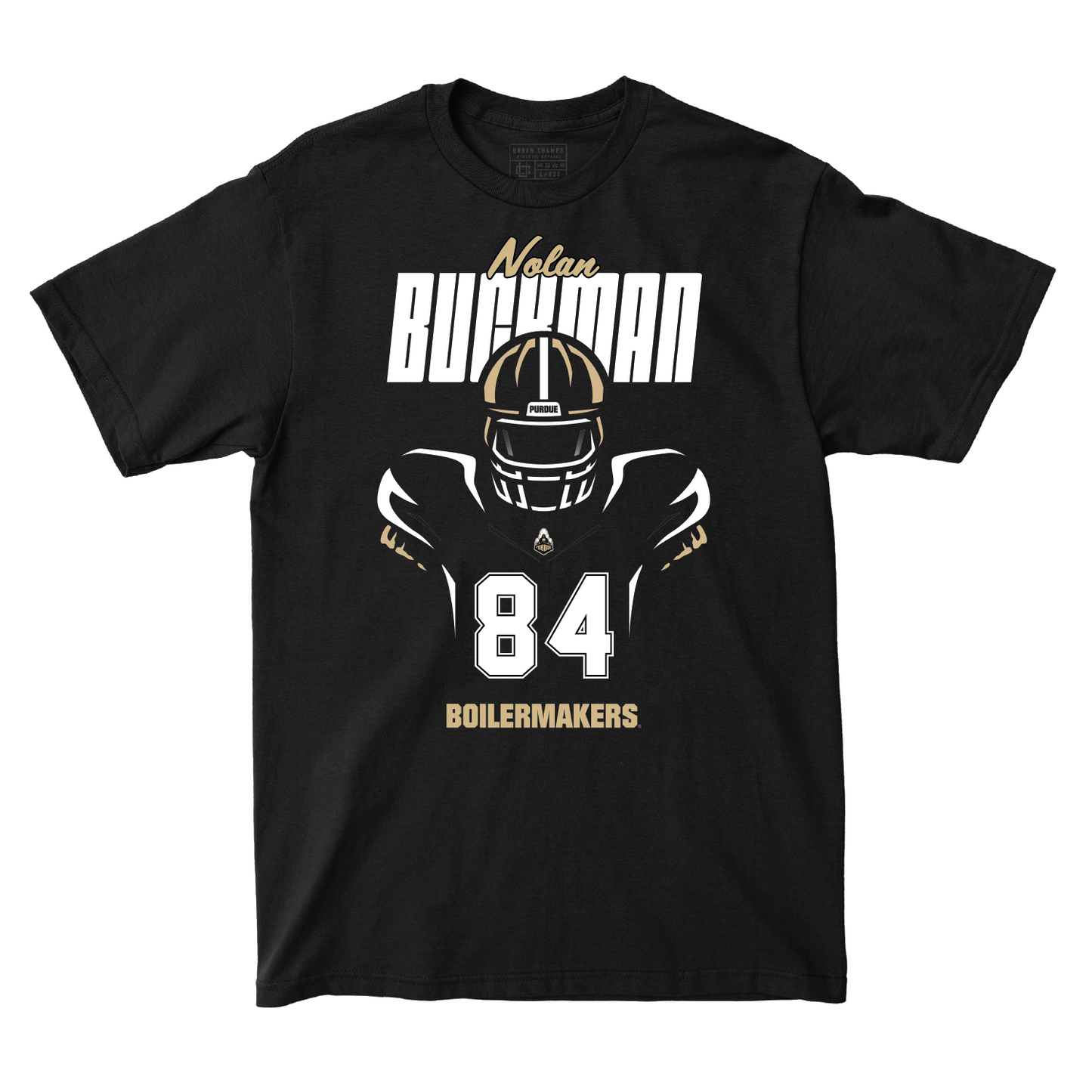 Silhouette Black Football Tee - Nolan Buckman | #84 Youth Small / Nolan Buckman | #84