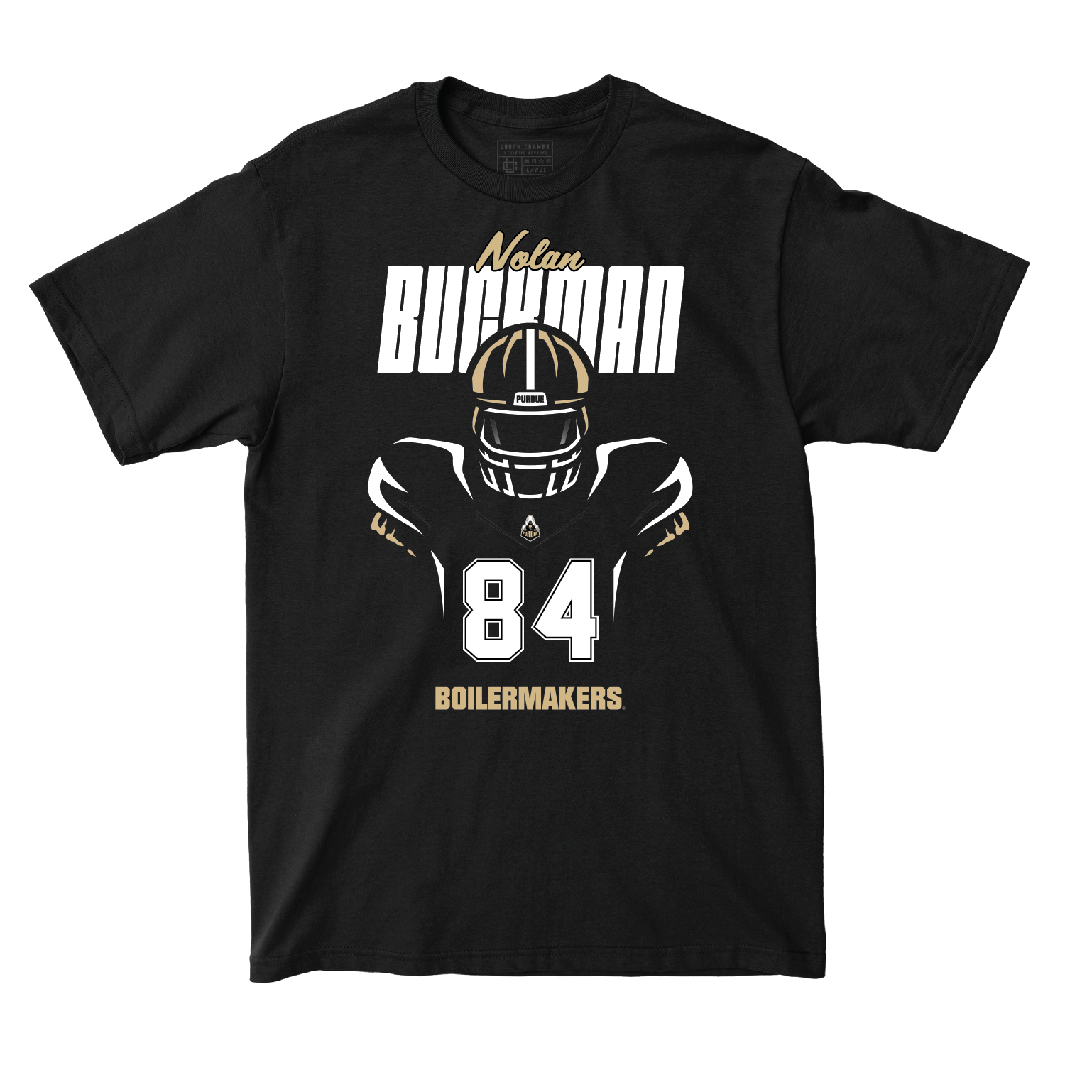 Silhouette Black Football Tee - Nolan Buckman | #84 Youth Small / Nolan Buckman | #84