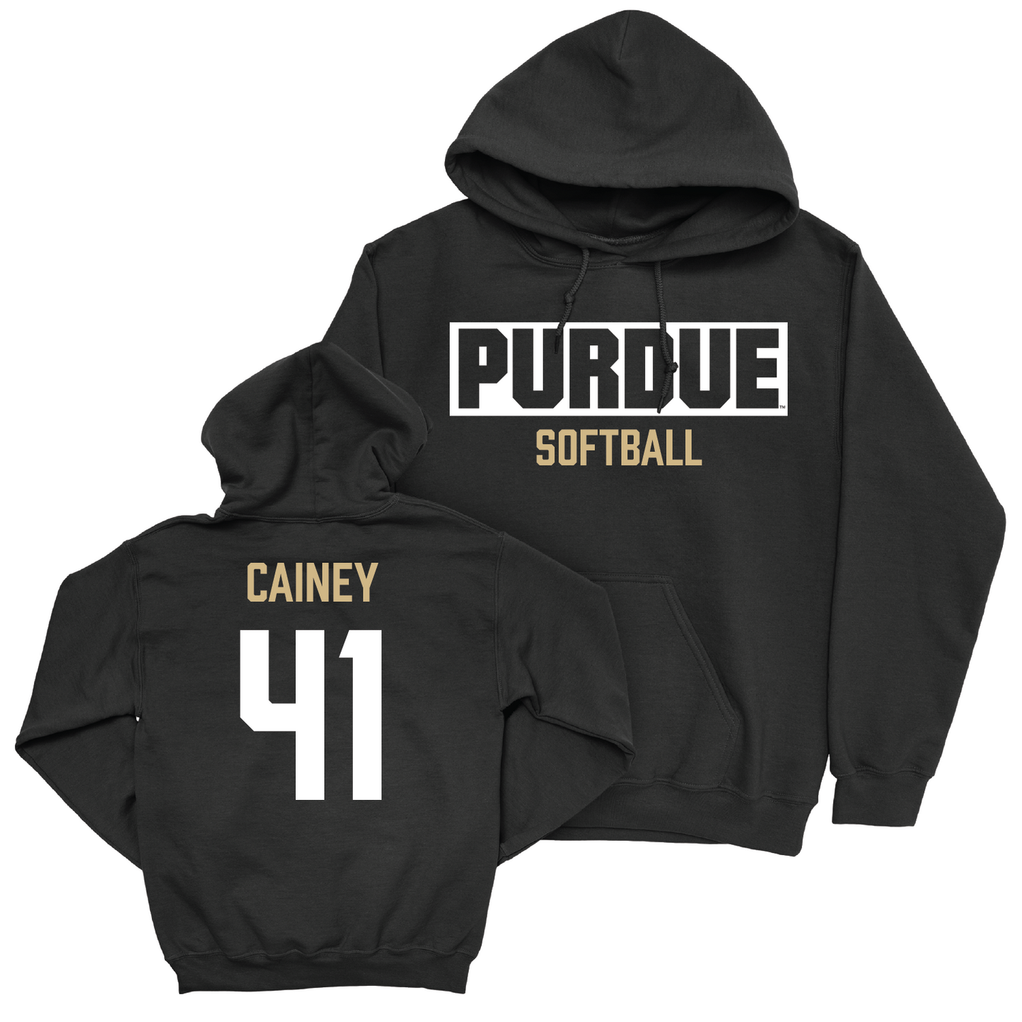 Softball Black Staple Hoodie - Olivia Cainey | #41 Youth Small