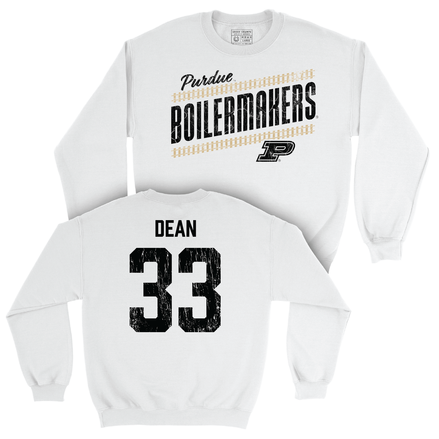 Baseball White Slant Crew - Parker Dean | #33 Youth Small