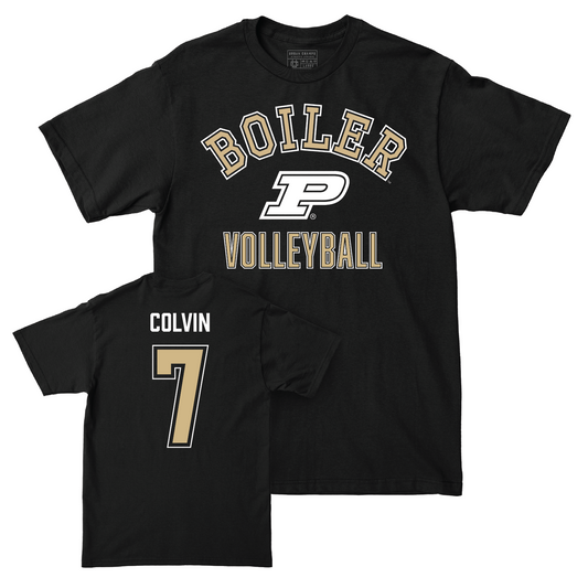 Women's Volleyball Black Classic Tee - Raven Colvin | #7 Youth Small