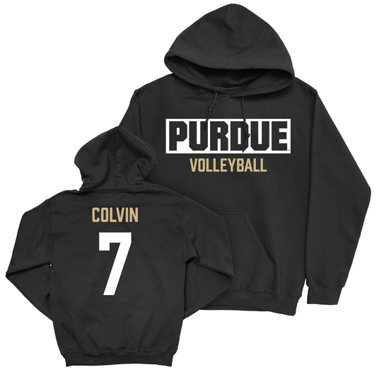 Women's Volleyball Black Staple Hoodie - Raven Colvin | #7 Youth Small