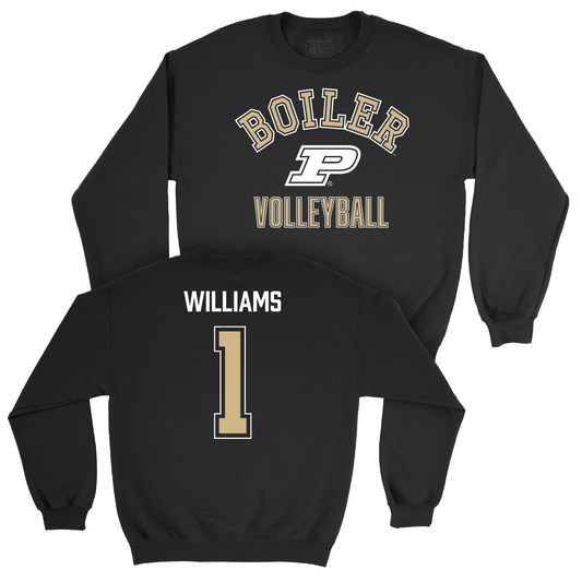Women's Volleyball Black Classic Crew - Rachel Williams | #1 Youth Small