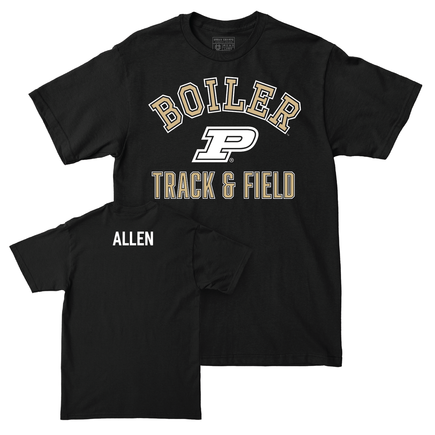 Track & Field Black Classic Tee - Seth Allen Youth Small