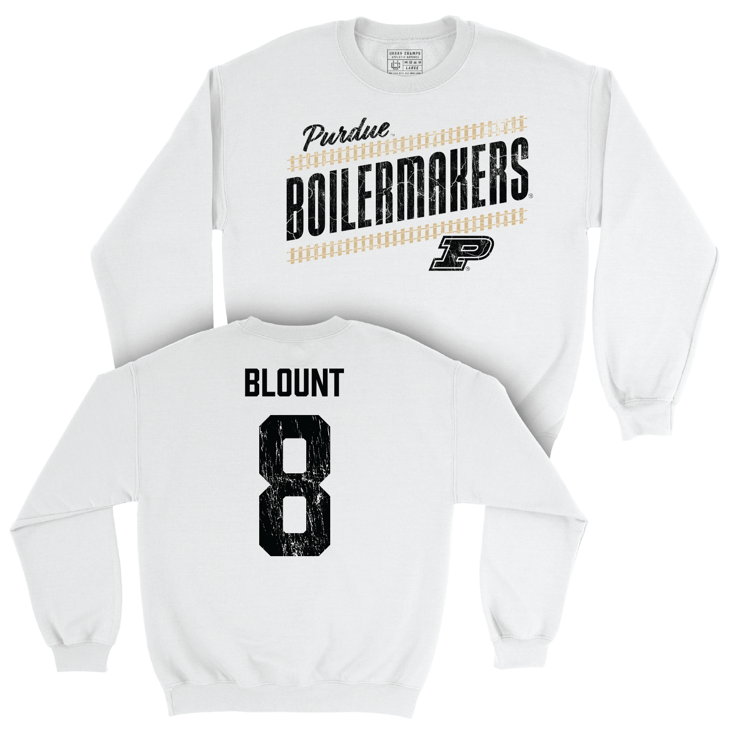 Women's Soccer White Slant Crew - Sabrina Blount | #8 Youth Small