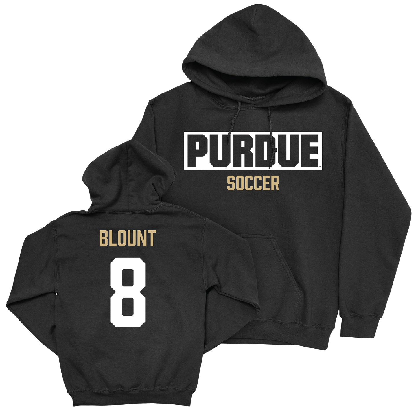 Women's Soccer Black Staple Hoodie - Sabrina Blount | #8 Youth Small