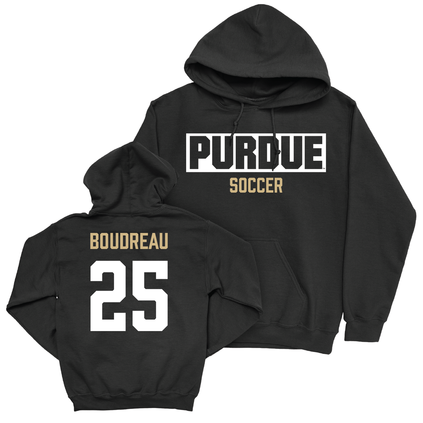 Women's Soccer Black Staple Hoodie - Sydney Boudreau | #25 Youth Small