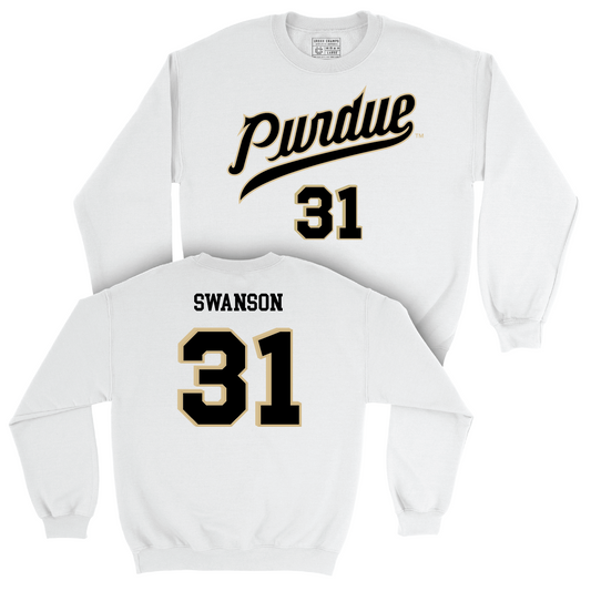 Women's Basketball White Shirsey Crew - Sophie Swanson | #31 Youth Small