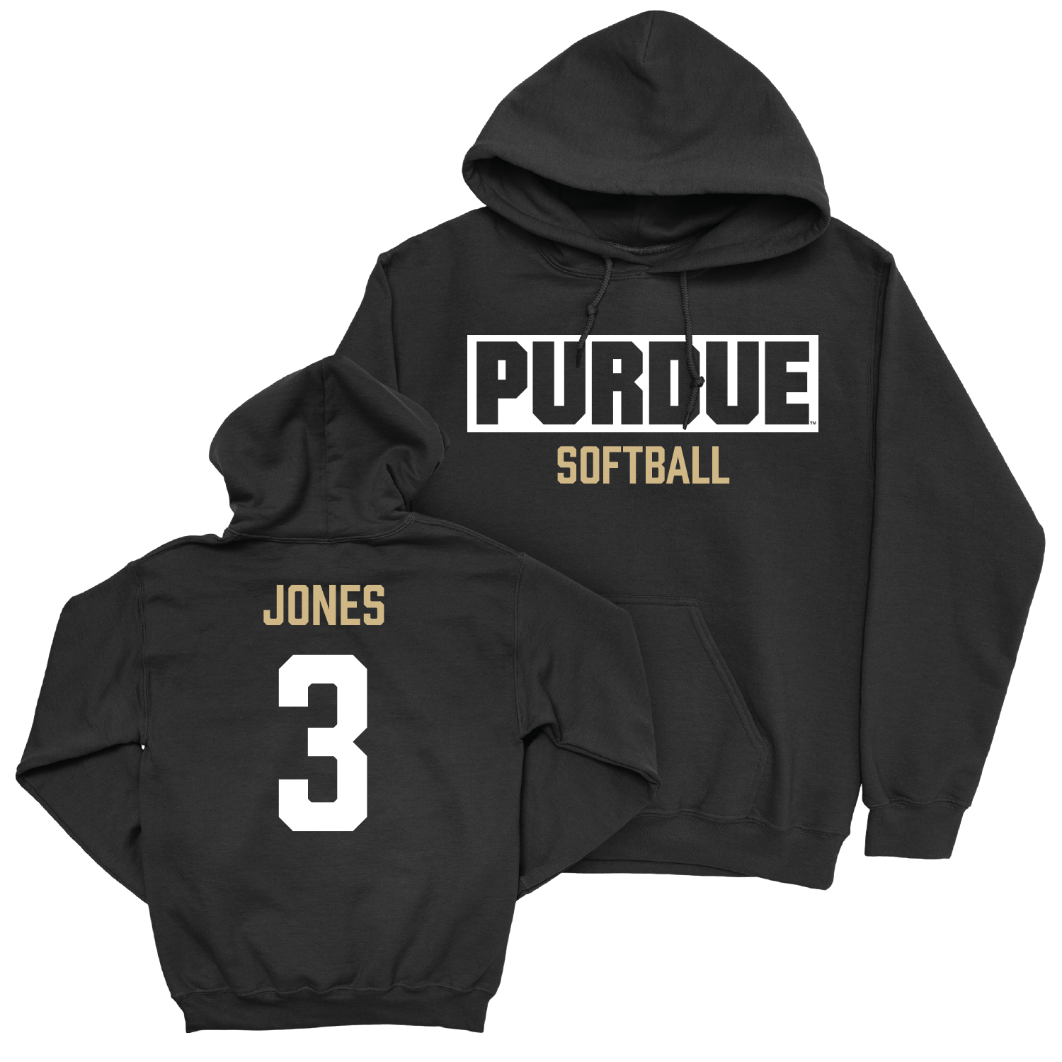 Softball Black Staple Hoodie - Tyrina Jones | #3 Youth Small