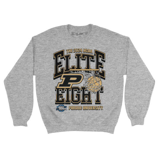 Purdue MBB 2024 Elite Eight Streetwear Sport Grey Crew by Retro Brand