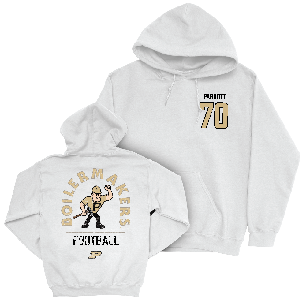 Football White Mascot Hoodie   - Maxwell Parrott