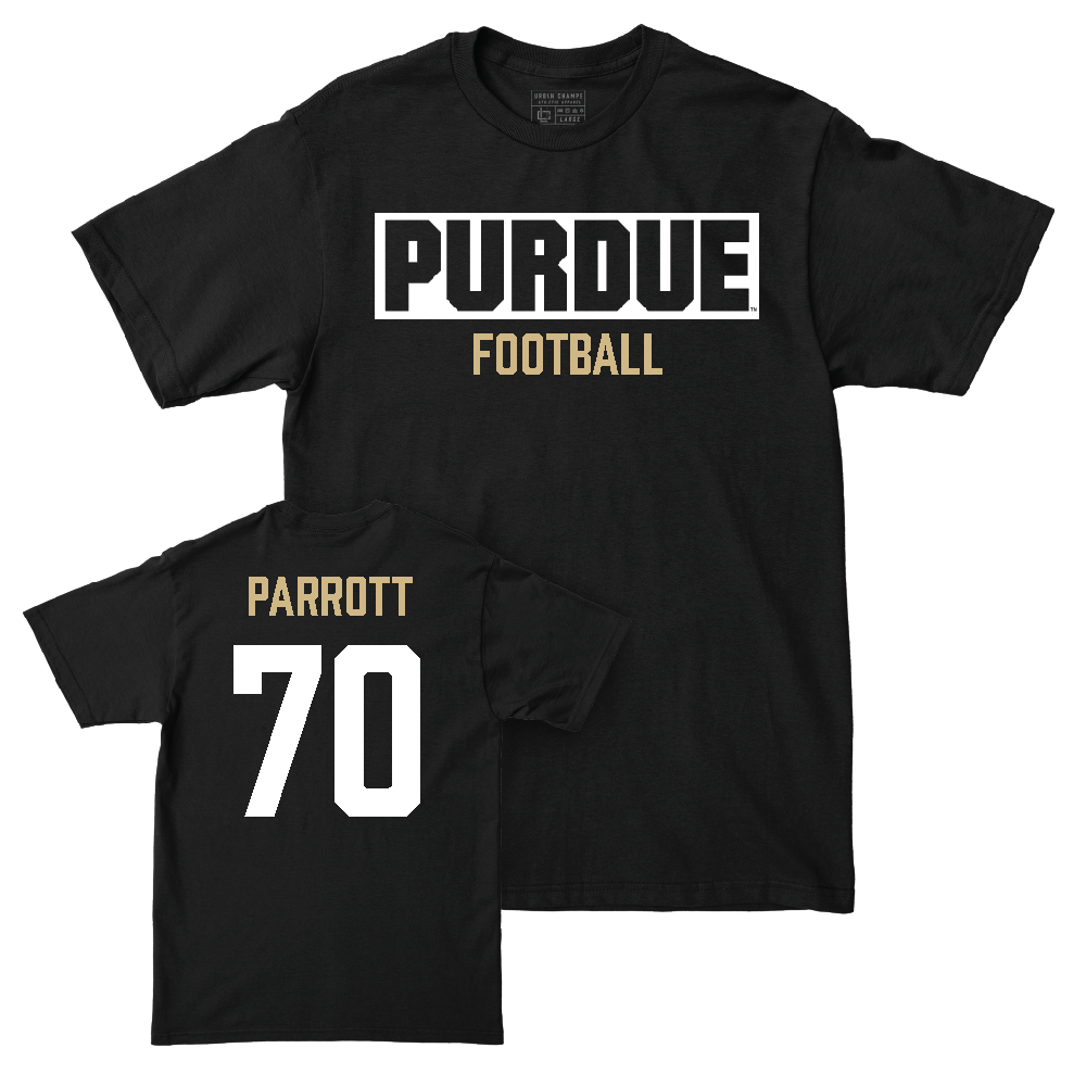 Football Black Staple Tee   - Maxwell Parrott