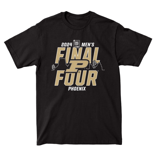 Purdue MBB 2024 Final Four Skyline Black T-shirt by Retro Brand