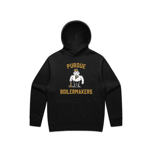 Purdue Black Pete Gold Logo Hoodie