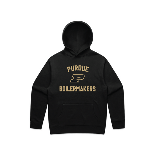 Purdue Black P Gold Arch Hoodie